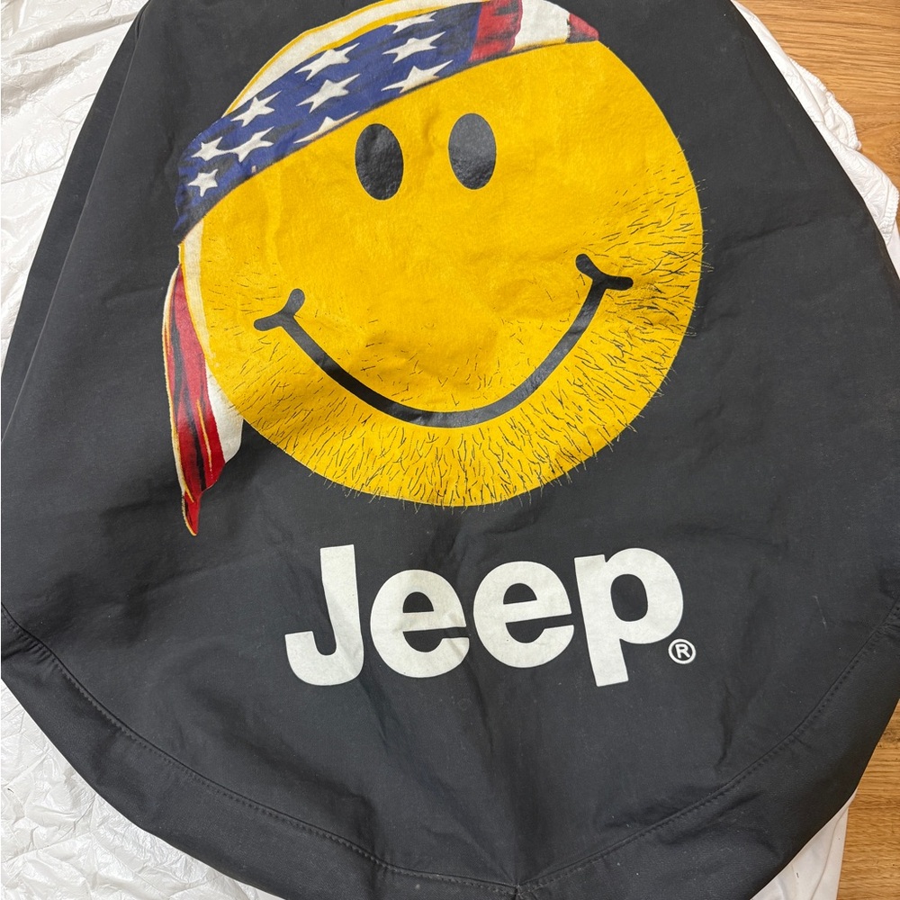 Jeep wrangler Smiley Face Bandana Spare Tire Cover